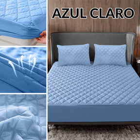 Combo Protector Impermeable Colchón y Almohadas